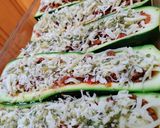 Foto del paso 6 de la receta: Zapallos italianos rellenos con carne ❤️