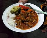 A picture of step 7 of Hungarian Paprika Beef.