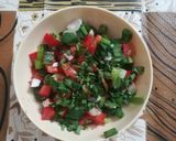 લીલી ડુંગળી અને ટામેટા નું સલાડ (Spring onion and Tomato salad recipe in Gujarati) રેસીપી સ્ટેપ3ફોટો