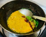 A picture of step 3 of Kaddi badi besar (bamboo shoots & sun dried lentil dumplings in mustard gravy).