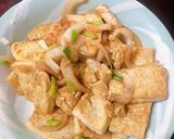 豆腐炒洋蔥的食譜步驟4照片