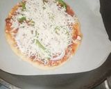 A picture of step 7 of Veg cheese pizza.