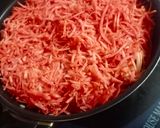 A picture of step 1 of Gajar Ka halwa🤤.