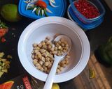 A picture of step 2 of Sprouts Chickpeas Salad Chaat Recipe.