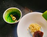 A picture of step 1 of PAAN COCONUT LADDU / BETEL leaf laddu/ Milkmaid paan coconut laddu.
