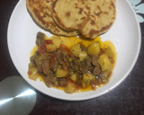 A picture of step 3 of Bazlama flat bread.