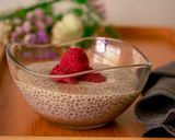 Foto del paso 2 de la receta: Bol de chía con crema de cacahuetes y frutos rojos 🍓