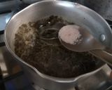 A picture of step 4 of Kashmiri chai /Pink tea.