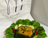 Foto langkah ke 4 dari resep Nasi Bakar Ayam Suwir kemangi.