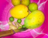A picture of step 1 of Sangria🥭🍋🍊.