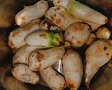 अरबी की कुरकुरी भुजिया रेसिपी चरण 1 फोटो