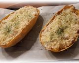 Une image de l'étape 4 de Courge spaghetti à la Béchamel au thon.