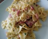 Une image de l'étape 4 de Pâte carbonara.