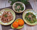 Hình bước làm 5 của món Cơm nhà nhiều màu xanh