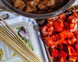 Zöldséges csirkesaslik 🍢 recept fázis 3 fotója