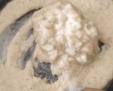 A picture of step 3 of Custard Apple burfi.
