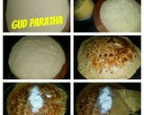 A picture of step 8 of Gurd paratha.