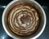 A picture of step 2 of Eggless Marble cake.