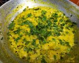 कांद्याची पात घालून हाटून पिठल (pithla recipe in marathi) रेसिपी स्टेप 5 फोटो 