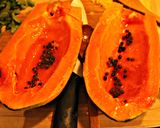 A picture of step 5 of Tropical Quinoa Papaya Boats.