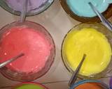 Mini Roll Cake Rainbow langkah memasak 4 foto