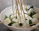 Foto del paso 1 de la receta: Brochetas de queso de cabra 🐏