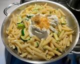 A picture of step 9 of Pasta with Zucchini and Ricotta.