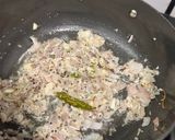 A picture of step 1 of Lal saag.