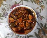 A picture of step 8 of Mango pickle with garlic and chana dal.