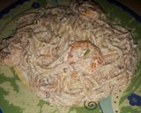 Egyedényes fehérboros-tejszínes-garnélás spagetti recept fázis 6 fotója