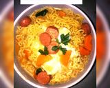 A picture of step 2 of Easy Homemade Soup Noodle with poached Eggs.