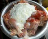 A picture of step 2 of Desi chicken curry.