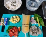 Foto langkah ke 1 dari resep Bubur Udang Tofu - MPASI 6m+.