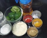 A picture of step 1 of Capsicum bhajia.