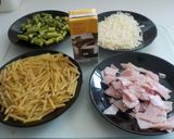 Foto del paso 3 de la receta Macarrones con espárragos trigueros, york y salsa parmesano