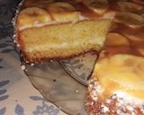A picture of step 4 of Banana Cake with Caramel Sauce.