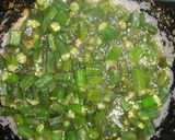A picture of step 1 of Bhindi aloo in Karahi.