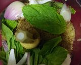 A picture of step 2 of Potato Kibbeh in a Tray.