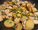 A picture of step 5 of Turkey And Potatoes Pan Fry.