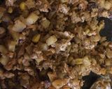 A picture of step 1 of Qeema roll.
