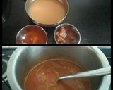 A picture of step 20 of Mysore Bonda and Ulundu bonda with Rasam.