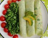 Foto del paso 5 de la receta: Panqueques de perejil con relleno de atún