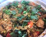 A picture of step 14 of Veg biryani in electric rice cooker.