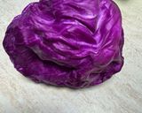 A picture of step 1 of Purple Cabbage Soup with Sheep’s Milk Ricotta and Kamut Bread Croutons.