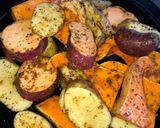 Foto del paso 4 de la receta: Papas, batatas y calabaza al horno 😋