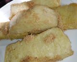 A picture of step 5 of Egg coated yam.