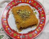 A picture of step 4 of Kataifi in the Pan with Walnuts, Almonds, and Pistachios.