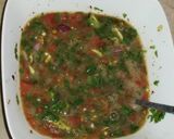 A picture of step 1 of Mecroni omlate.