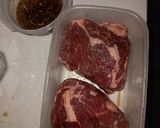 Foto del paso 1 de la receta: Ojo de bife, con mandioca, bastones de polenta y salsa de mostaza