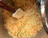 A picture of step 4 of Mirepoix Rice.
